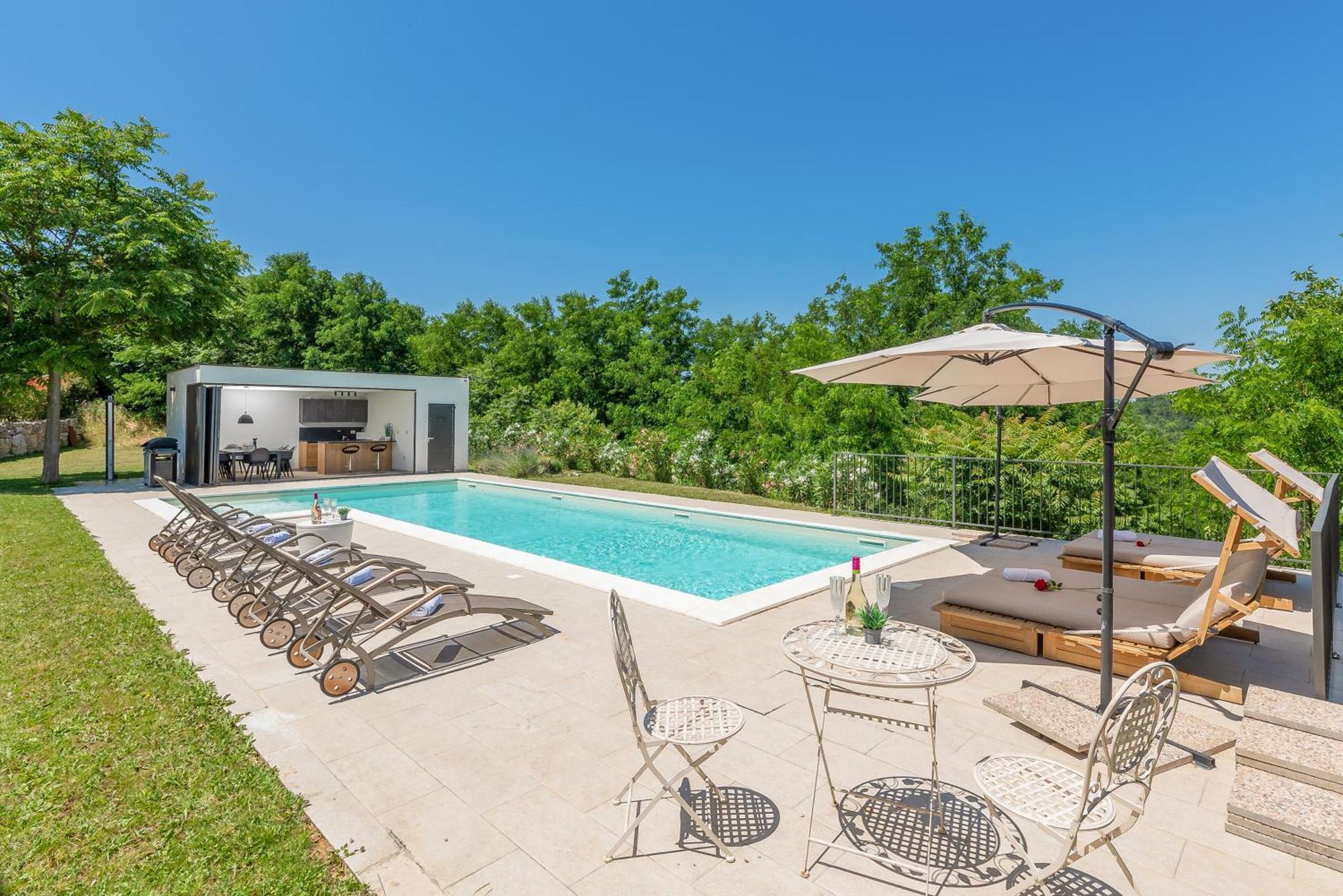 Villas Martincici With Large Pool Грожнян Экстерьер фото